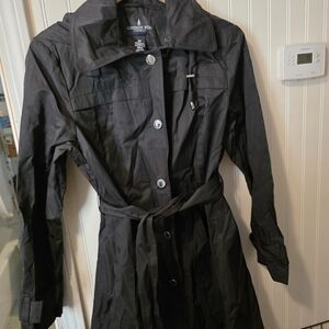 London Fog Women's Black Trench Coat